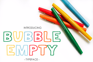 Bubble Empty Typeface Review: Refreshing Display Font for Brand Identity