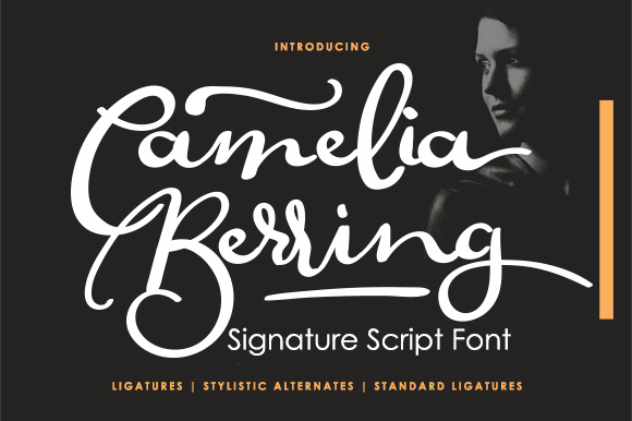 Camelia Berring Script: Elevating Editorial Design with Hand-Lettered Grace