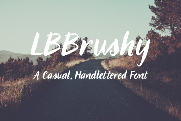 LBBrushy Brushed Hand-Lettered Font for Editorial Design