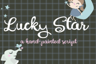Lucky Star Hand Painted Cursive Script for Whimsical Editorial Design