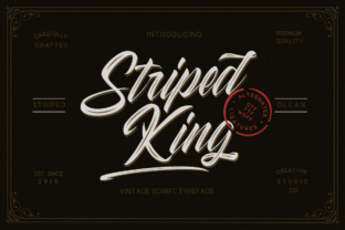 Striped King: The Vintage Script Font for Modern Brand Identity