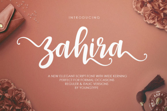 Zahira Script Handwritten Font for Elegant Web Design
